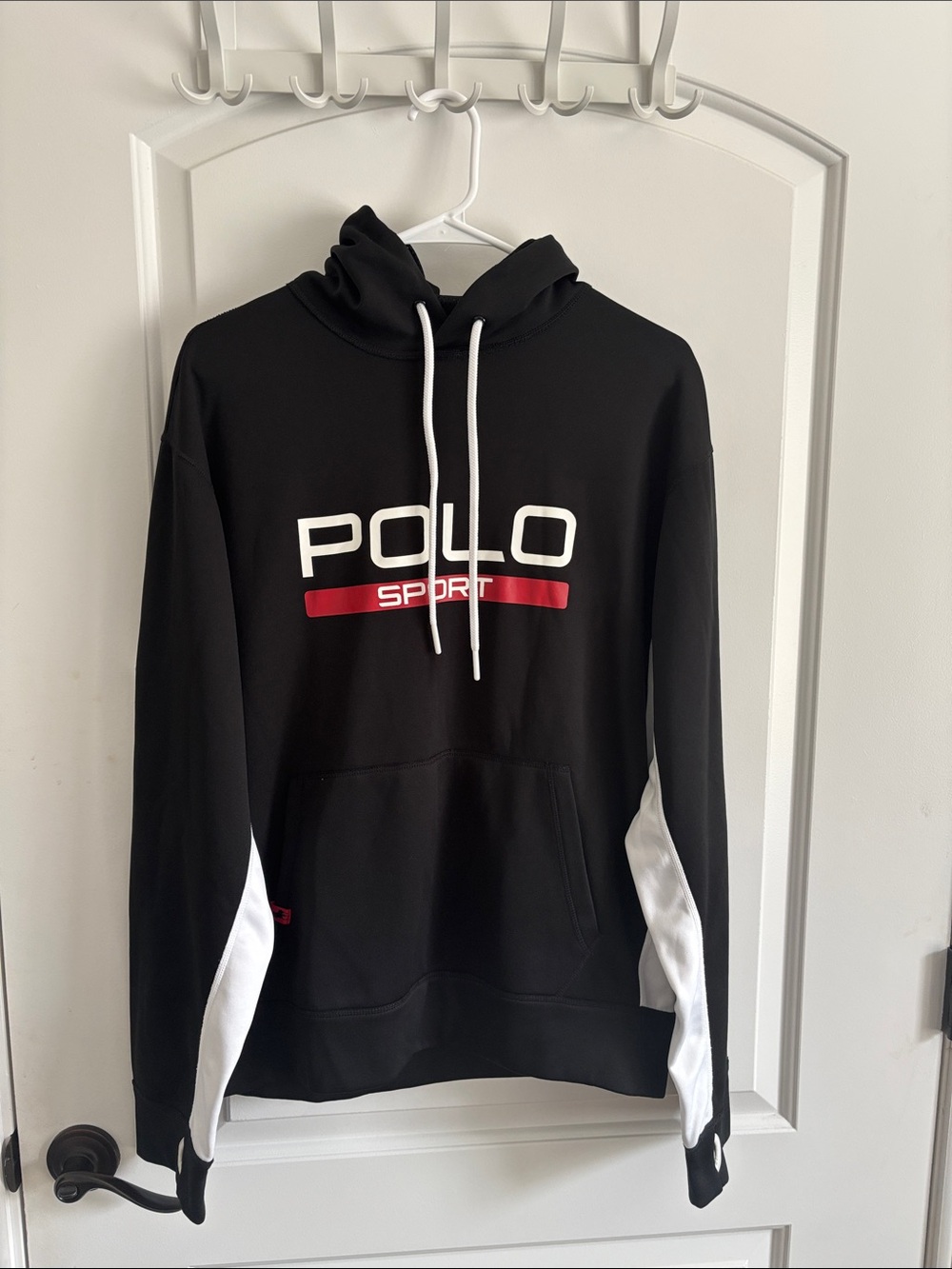 Ralph Lauren Polo Sport Fleece Hoodie Men's Large Black Logo Pullover